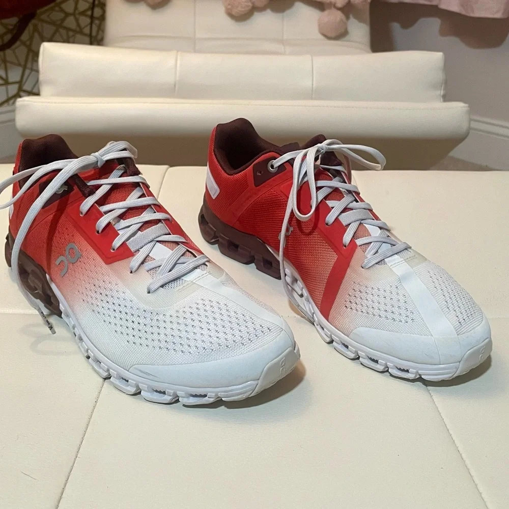 On Running women’s Athletic Shoes - Orange and White - Picture 4 of 4